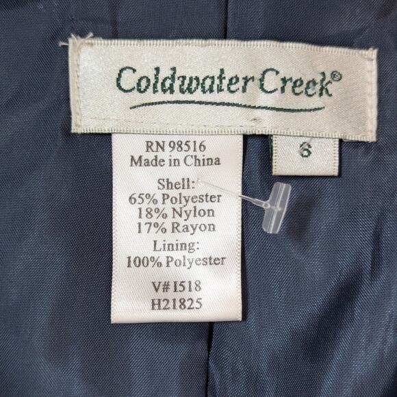 Vintage 90s Coldwater Creek Floral Tapestry Jacket Blue Green Zip Up - Picture 5 of 16